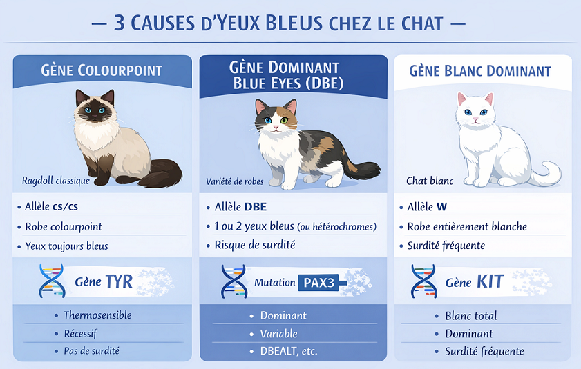 3 gènes 3 yeux bleus de chat